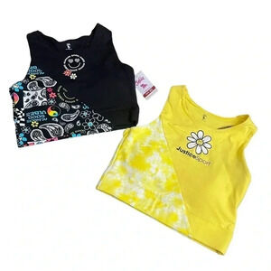 Justice 'Oh So Soft' Girls Sports Bra 2 Pack Size 32 Removable Pads Seamless
